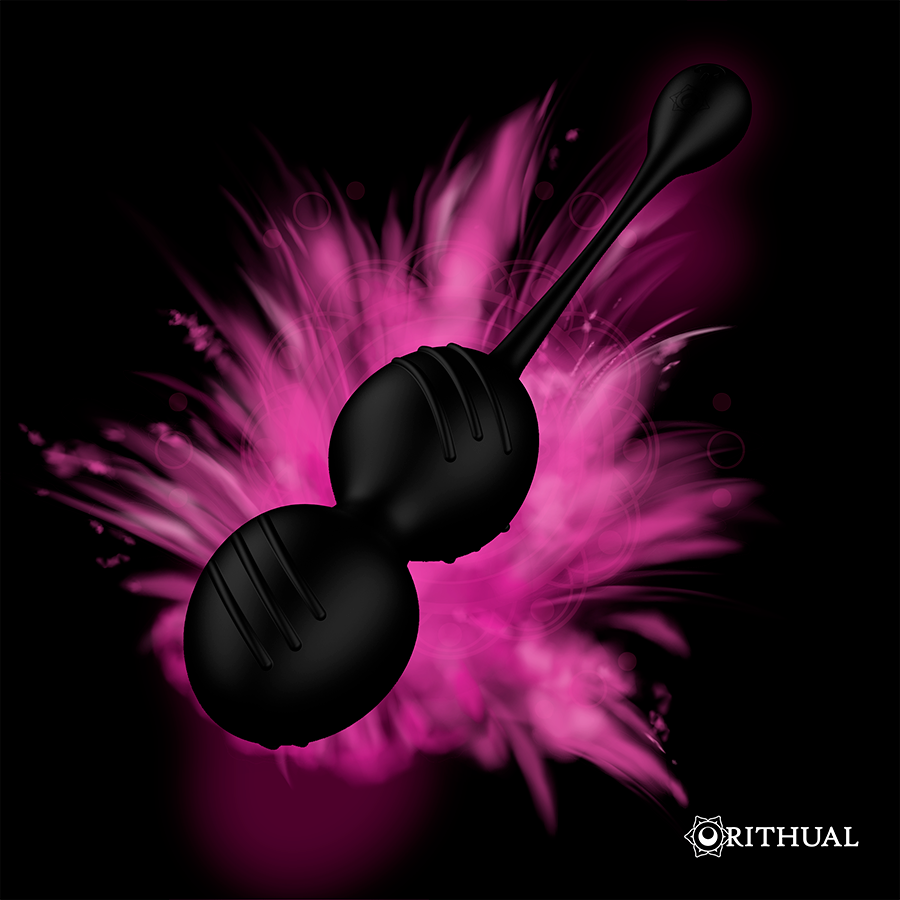 RITHUAL - NISHA BLACK RECHARGEABLE VIBRATING KEGEL BALLS