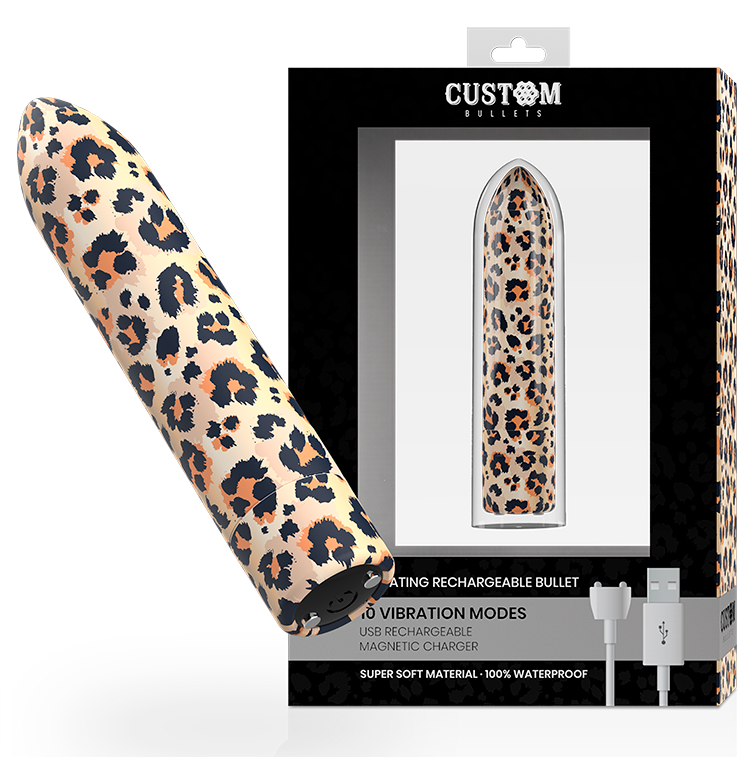 CUSTOM BULLETS - LEOPARD RECARGABLE 10 INTENSIDADES