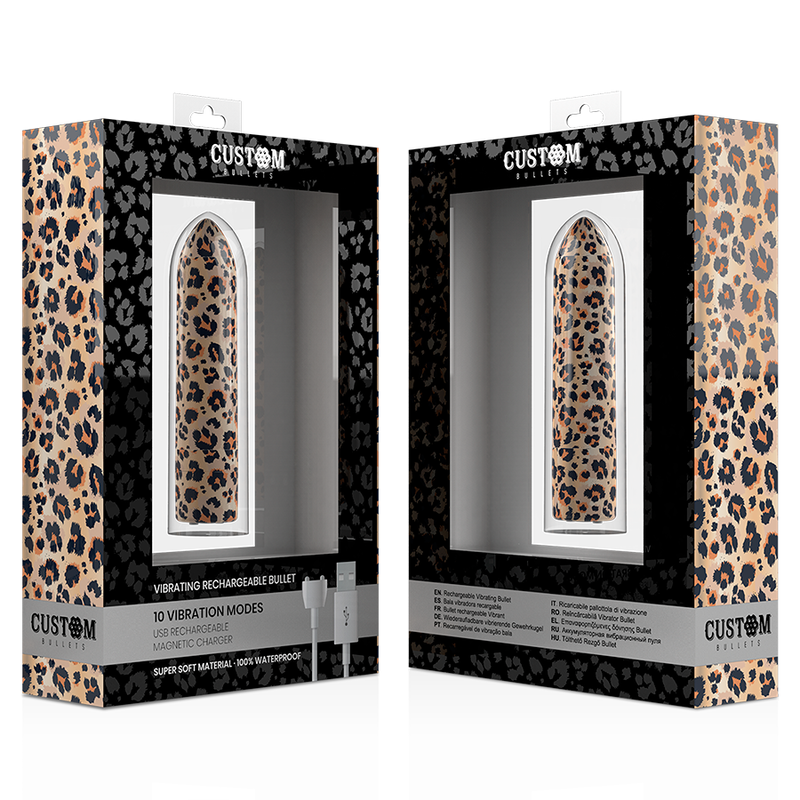 CUSTOM BULLETS - LEOPARD RECARGABLE 10 INTENSIDADES