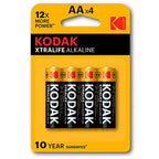 KODAK - XTRALIFE AA LR6 ALKALINE BATTERY * 4