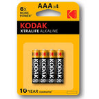 KODAK - PILAS ALCALINAS XTRALIFE AAA LR03 * 4