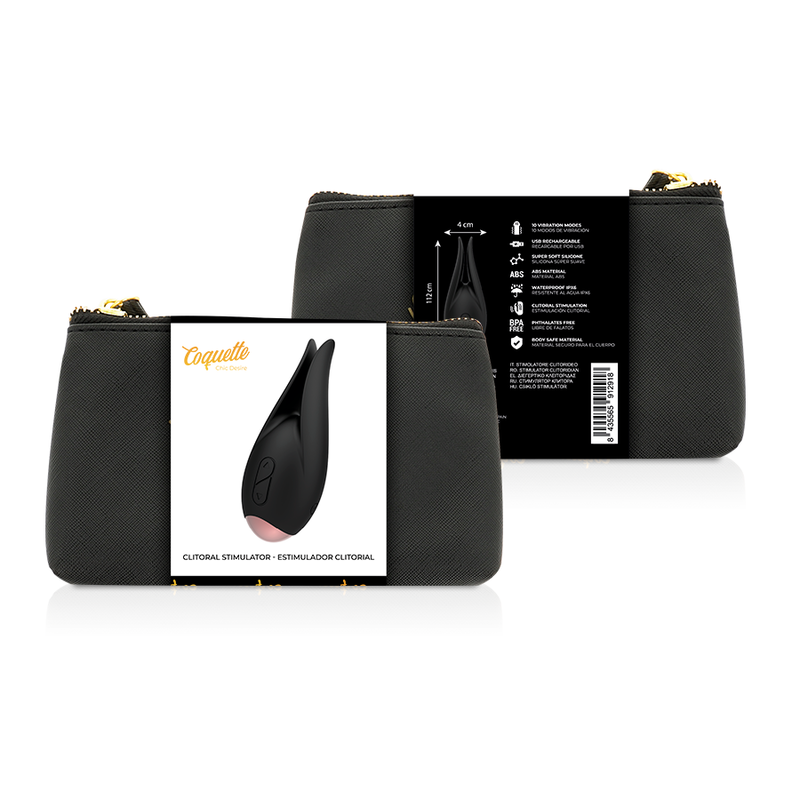 COQUETTE CHIC DESIRE - BLACK/GOLD CLITORAL STIMULATOR
