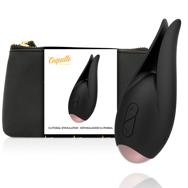 COQUETTE CHIC DESIRE - BLACK/GOLD CLITORAL STIMULATOR