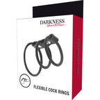DARKNESS - SET DI 3 ANELLI PENIENE FLESSIBILI