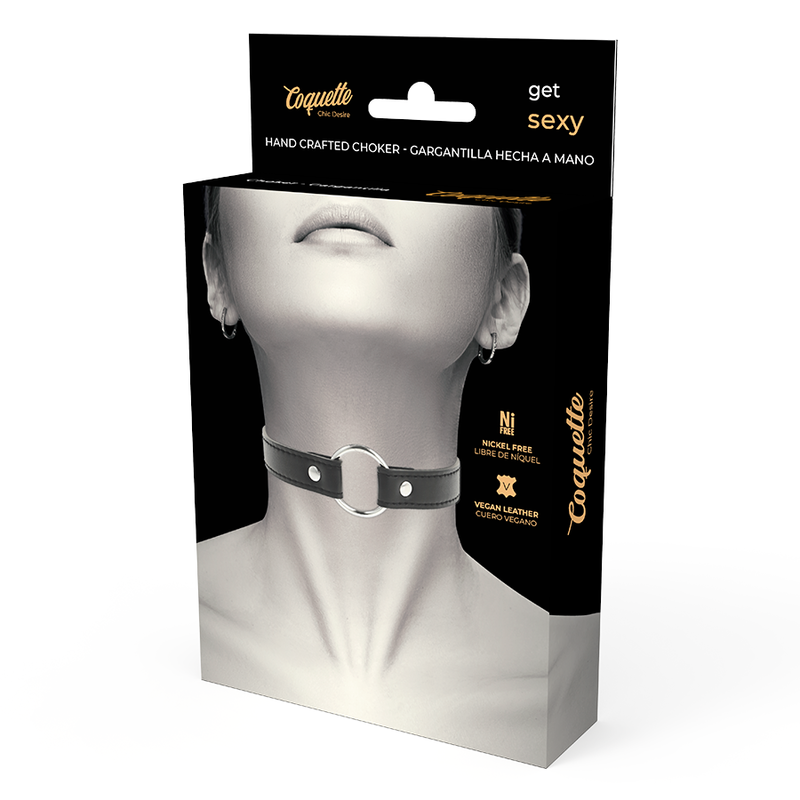 COQUETTE CHIC DESIRE - COLLAR DE CUERO VEGANO ACCESORIO PARA MUJER