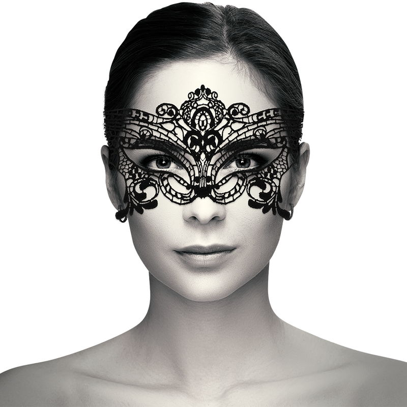 COQUETTE CHIC DESIRE - LARGE BLACK LACE MASK