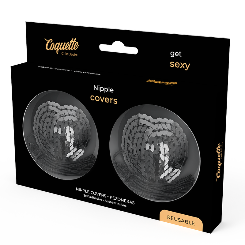 COQUETTE CHIC DESIRE - CACHE-TÉTONS PAILLETTES NOIRES