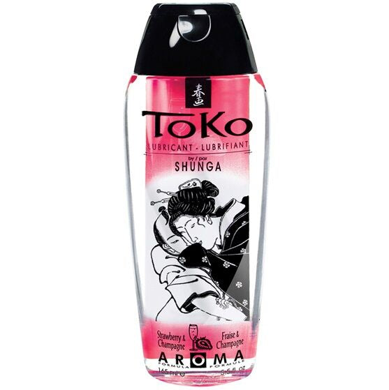 SHUNGA - LUBRICANTE CON AROMA A FRESA Y CHAMPÁN TOKO