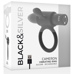BLACK&SILVER - ANILLO RECARGABLE CAMERON NEGRO
