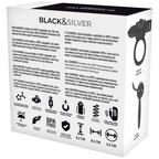 BLACK&SILVER - ANILLO RECARGABLE CAMERON NEGRO