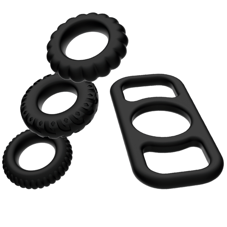 ADDICTED TOYS - SET DI 4 ANELLI PENIENE