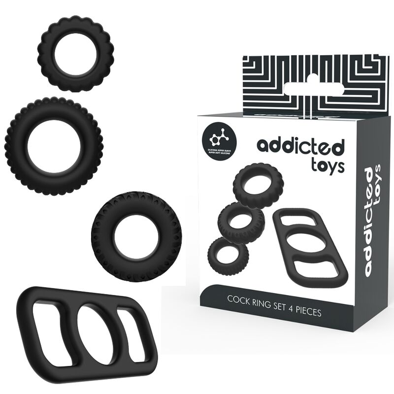 ADDICTED TOYS - SET DI 4 ANELLI PENIENE