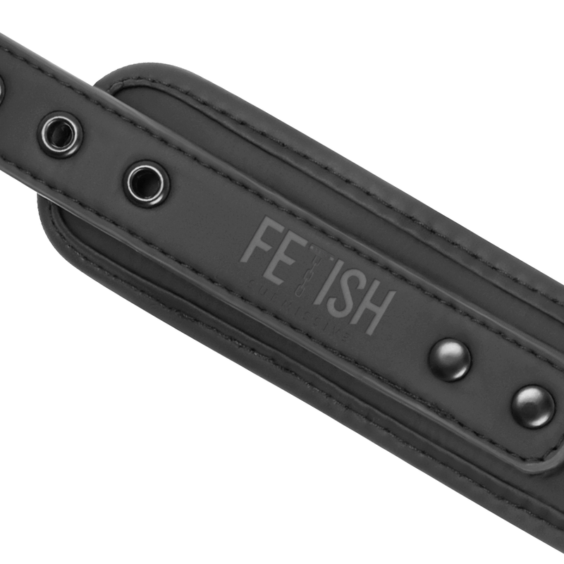 FETISH SUBMISSIVE - COLLIER CHAÎNE DOUBLURE EN NÉOPRÈNE