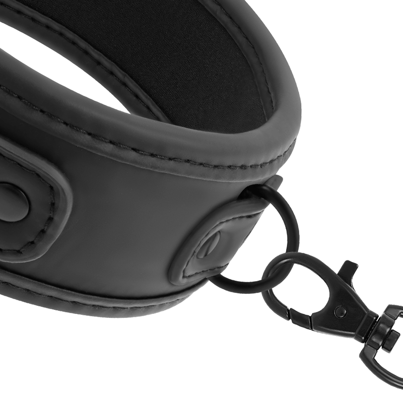 FETISH SUBMISSIVE - COLLIER CHAÎNE DOUBLURE EN NÉOPRÈNE