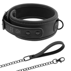 FETISH SUBMISSIVE - COLLIER CHAÎNE DOUBLURE EN NÉOPRÈNE