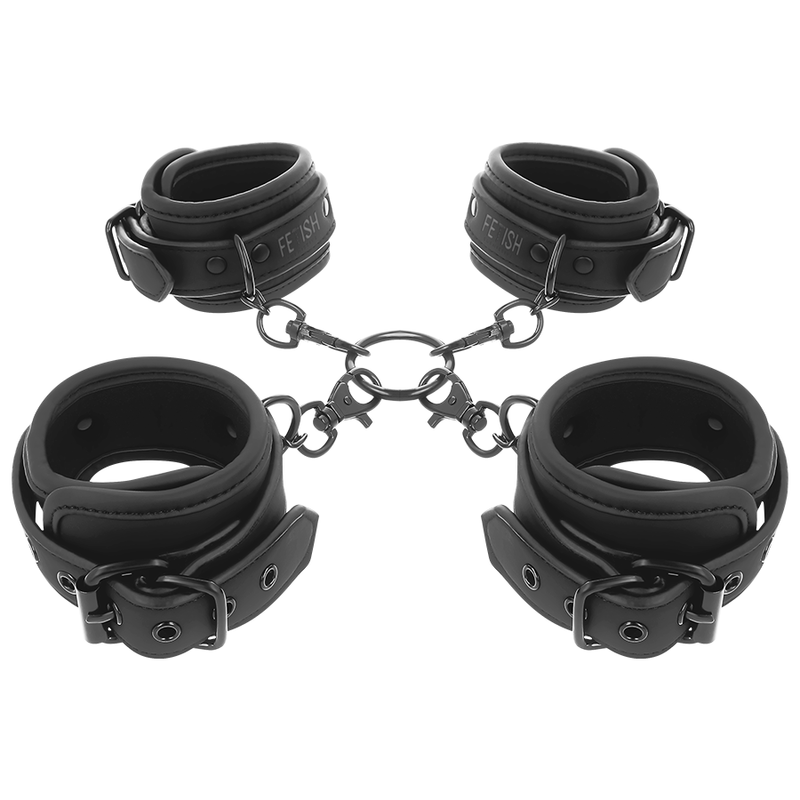 FETISH SUBMISSIVE - SET DI MANETTE PER POLSI E CAVIGLIE CON FODERA IN NEOPRENE