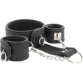 FETISH SUBMISSIVE - COLLIER ET MENOTTES EN CUIR VÉGAN AVEC DOUBLURE EN NÉOPRÈNE