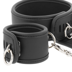 FETISH SUBMISSIVE - COLLIER ET MENOTTES EN CUIR VÉGAN AVEC DOUBLURE EN NÉOPRÈNE