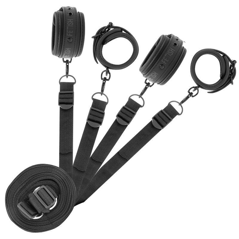 FETISH SUBMISSIVE - SET DI MANETTE E LEGACCI CON RIVESTIMENTO IN NEOPRENE