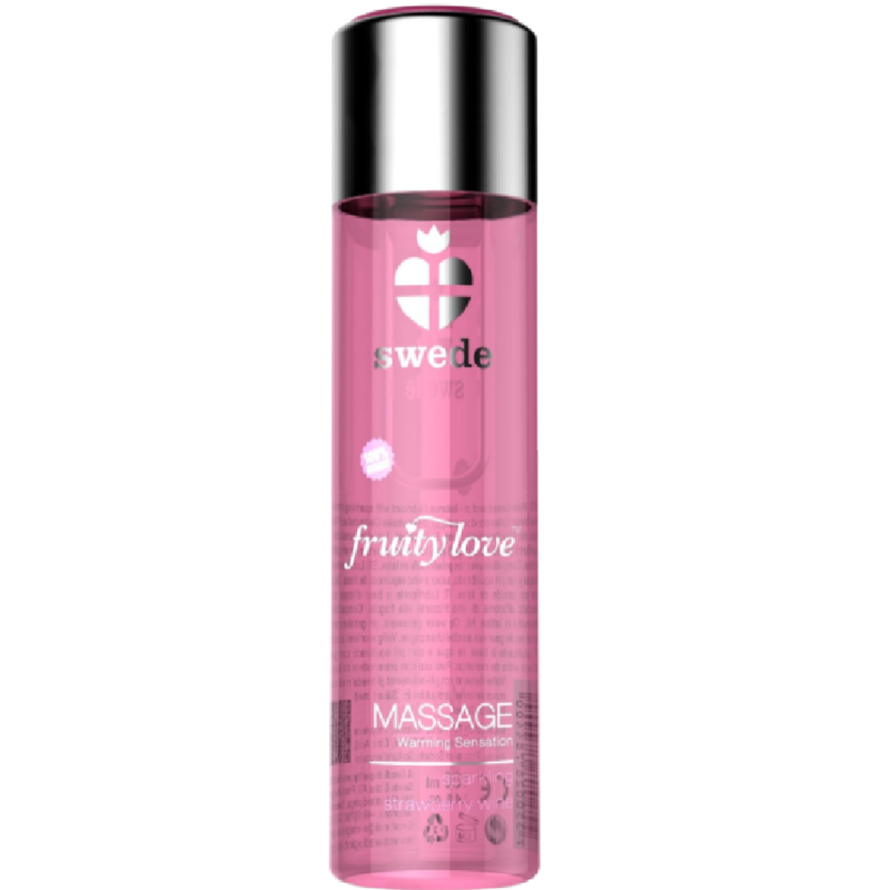 SWEDE - FRUITY LOVE OLIO DA MASSAGGIO EFFETTO RISCALDANTE VINO SPUMANTE FRAGOLA 120 ML