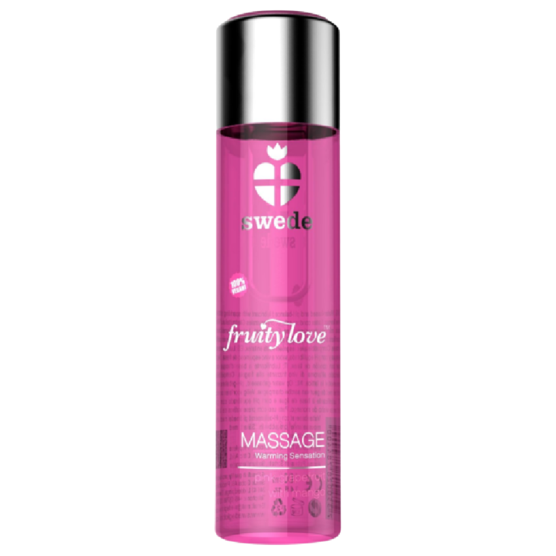 SWEDE - FRUITY LOVE EFFETTO RISCALDANTE OLIO DA MASSAGGIO LAMPONE ROSA E RABARBARO 120 ML