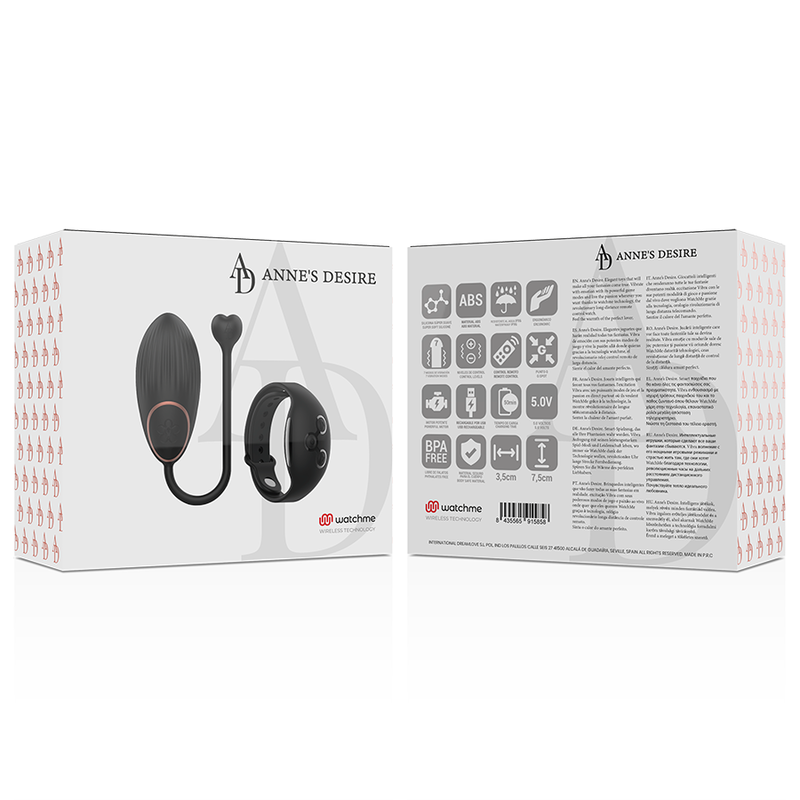 ANNE'S DESIRE - EGG TECNOLOGIA TELECOMANDO WATCHME NERO