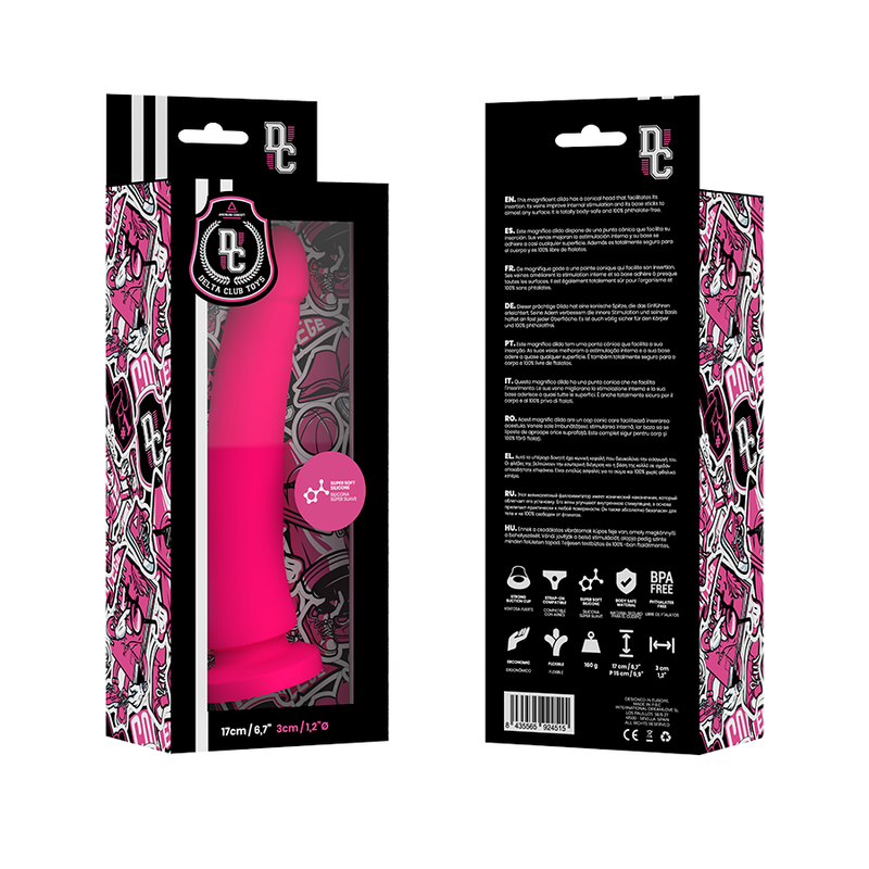 DELTA CLUB - DILDO MÉDICAL EN SILICONE ROSE 17 CM - Ø 3 CM