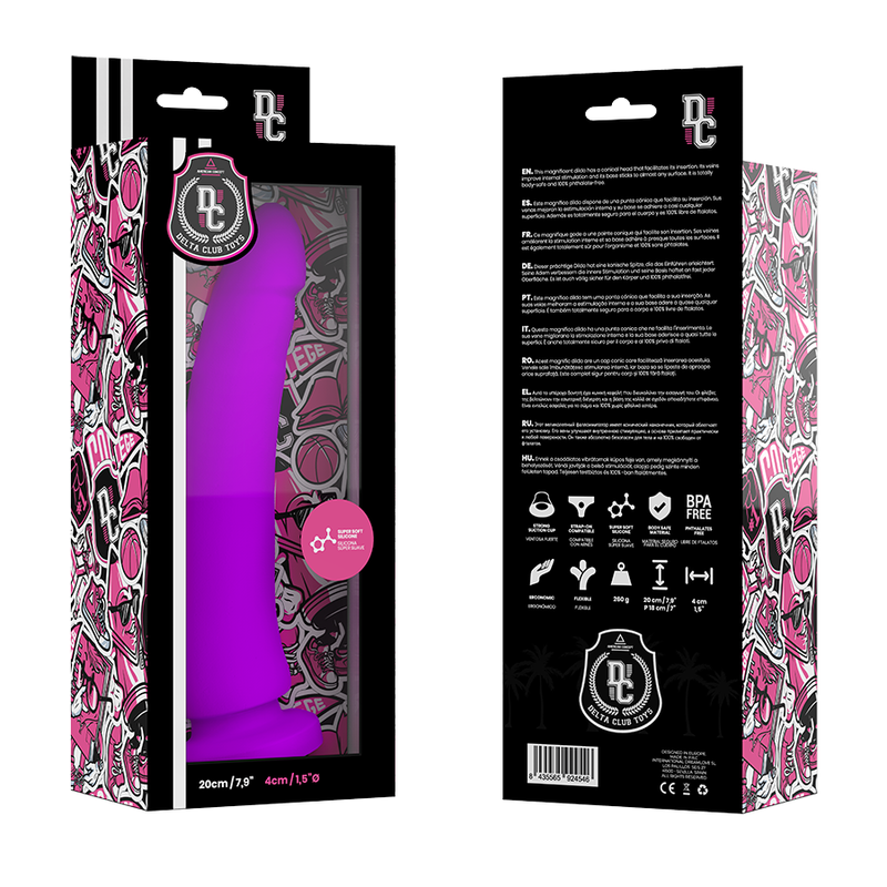 DELTA CLUB - DILDO MÉDICAL LILAS IN SILICONE 20 CM -Ø- 4 CM