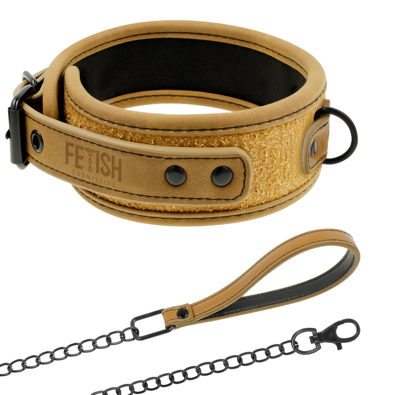 FETISH SUBMISSIVE ORIGIN - NEOPRENE LINED CHAIN COLLAR