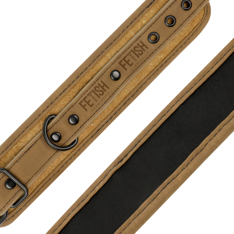 FETISH SUBMISSIVE ORIGEN - CAVIGLIERE IN PELLE VEGANA CON FODERA IN NEOPRENE