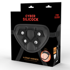 CYBER SILICOCK - STRAP HARNESS WITH 3 FREE RINGS