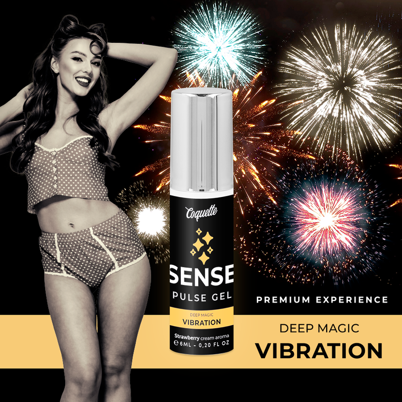 COQUETTE CHIC DESIRE - GEL VIBRANTE PULSE FRESA PREMIUM LÍQUIDO 6ML