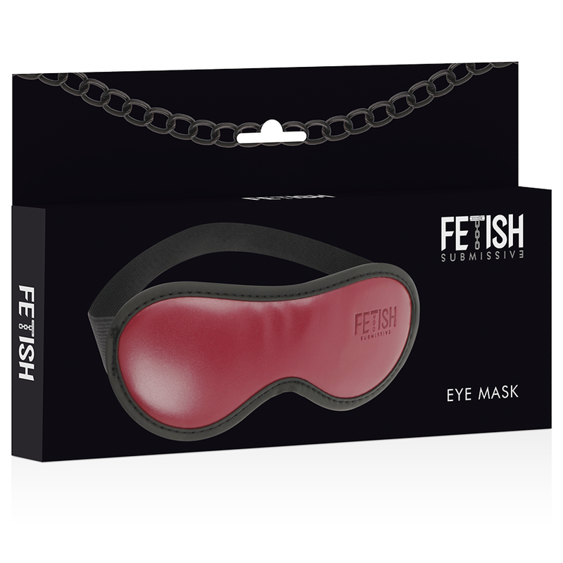 FETISH SUBMISSIVE DARK ROOM - MÁSCARA DE CUERO VEGANO CON FORRO DE NEOPRENO
