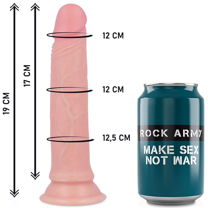 ROCKARMY - ARNÉS + DILDO DE SILICONA LÍQUIDA PREMIUM AVENGER 19 CM -Ø- 3.98 CM