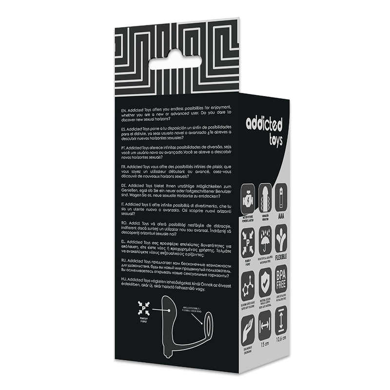 ADDICTED TOYS - ANAL PLUG VIBRANTE CON ANELLO PENIENO