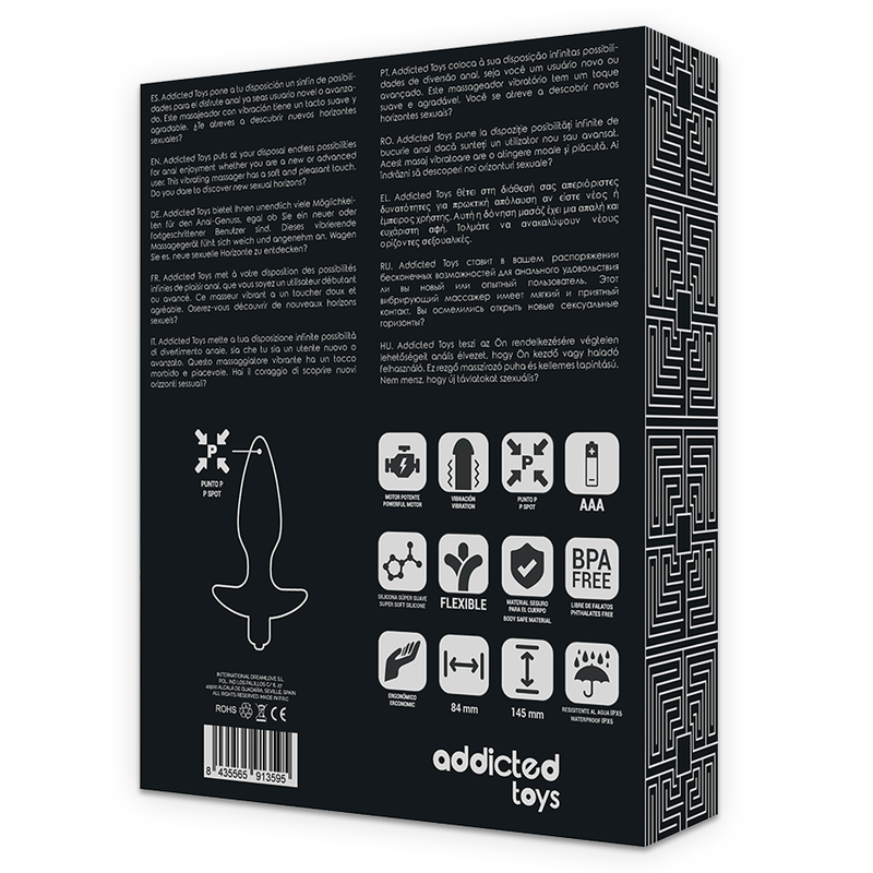 ADDICTED TOYS - PLUG ANALE VIBRANTE NERO