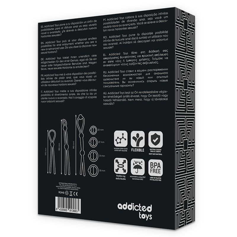 ADDICTED TOYS - ENSEMBLE D'ANNEAU PÉNIAL FLEXIBLE EN SILICONE 7 PIÈCES