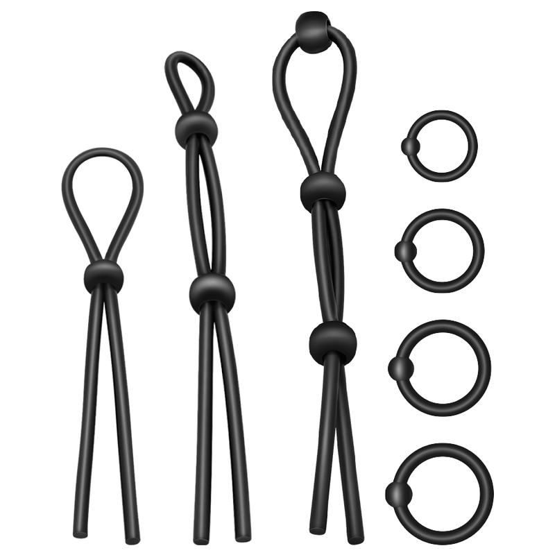 ADDICTED TOYS - ENSEMBLE D'ANNEAU PÉNIAL FLEXIBLE EN SILICONE 7 PIÈCES